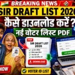 SIR Draft List 2026 कैसे डाउनलोड करें? | नई वोटर लिस्ट PDF डाउनलोड