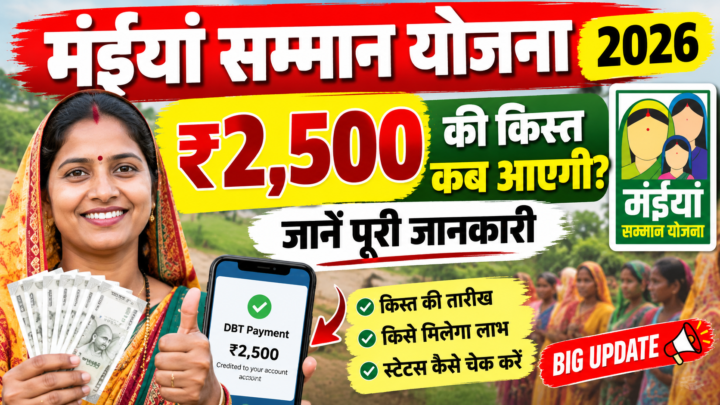 मंईयां सम्मान योजना 2026: ₹2,500 की किस्त कब आएगी? जानें पूरी जानकारी