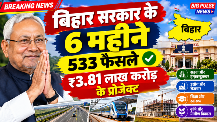 बिहार सरकार के 6 महीने: 533 फैसले, ₹3.81 लाख करोड़ के प्रोजेक्ट